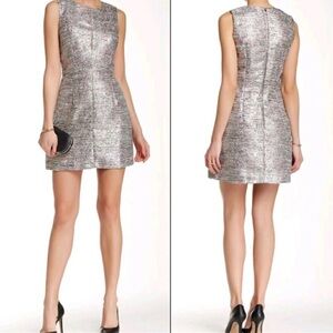 ✨Party Perfect✨NWOT FRENCH CONNECTION Metallic Tweed Shift Dress, Size 8